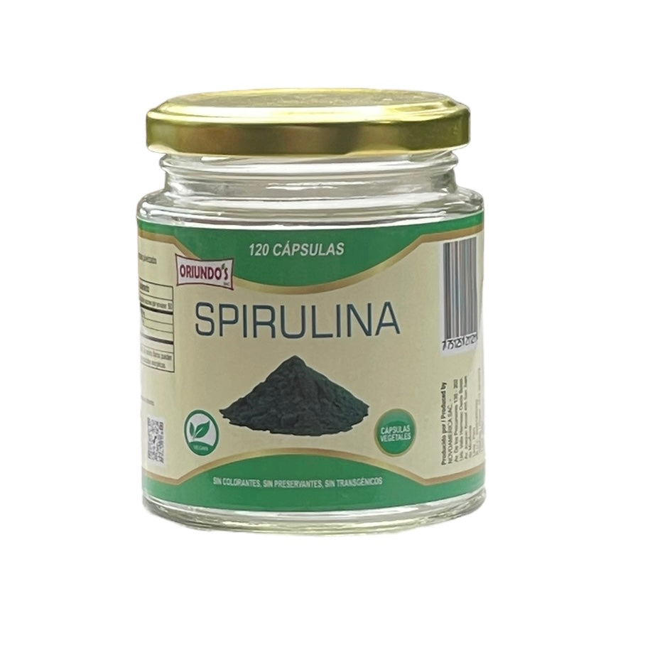 Spirulina 120 Cápsulas Vegetales